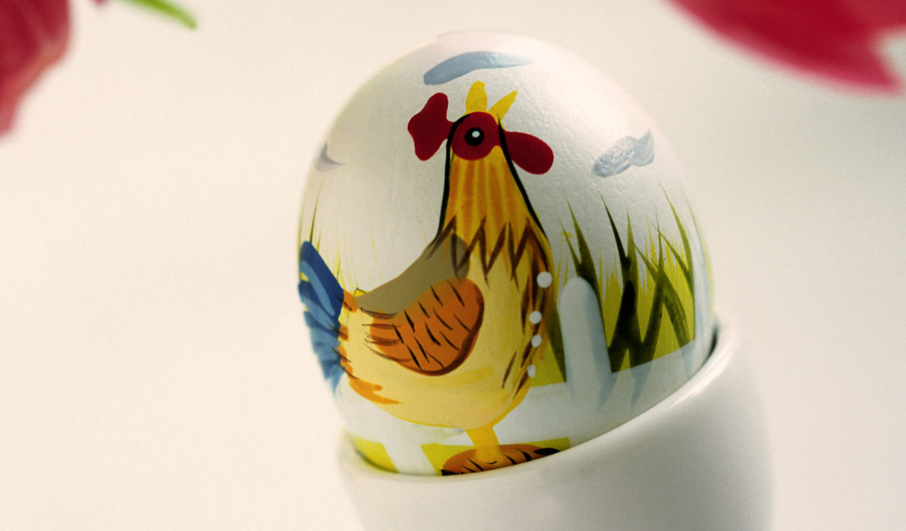 Обои Easter Egg With A Beautiful Motif 1024x600