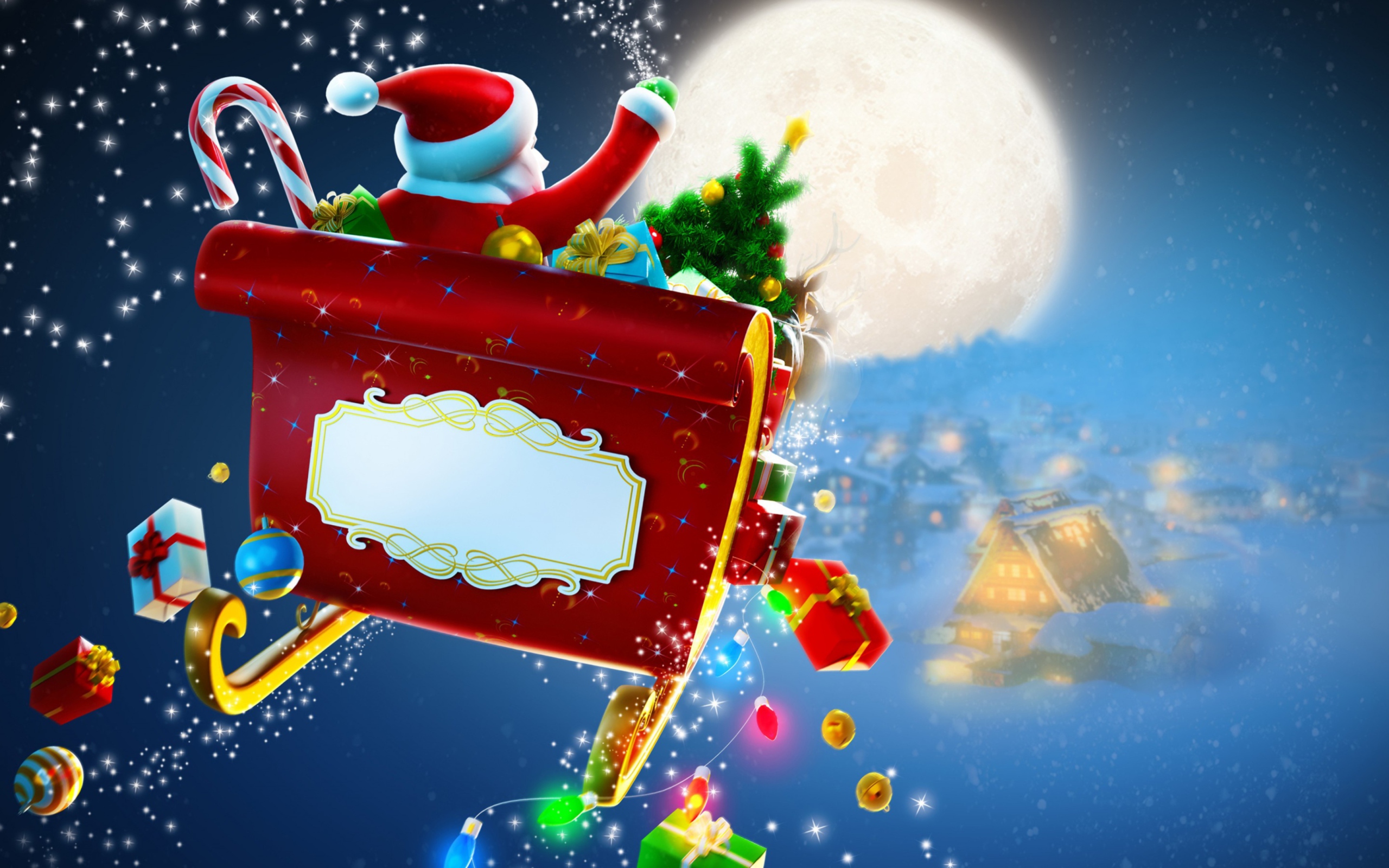 Screenshot №1 pro téma Ho Ho Ho Santa Is Coming 2560x1600