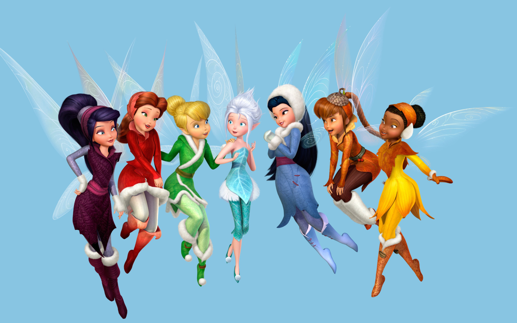 Das Tinkerbell and the Mysterious Winter Woods Wallpaper 1680x1050