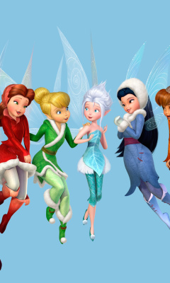 Das Tinkerbell and the Mysterious Winter Woods Wallpaper 240x400
