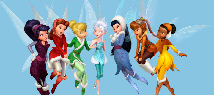 Das Tinkerbell and the Mysterious Winter Woods Wallpaper 720x320