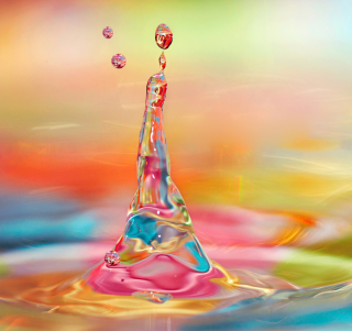 Kostenloses Colorful Drops Wallpaper für iPad mini 2