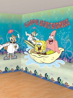 Das Spongebob Happy Birthday Wallpaper 240x320