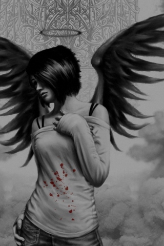 Fondo de pantalla Dark Angel 320x480