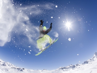 Fondo de pantalla Snowboarding 320x240