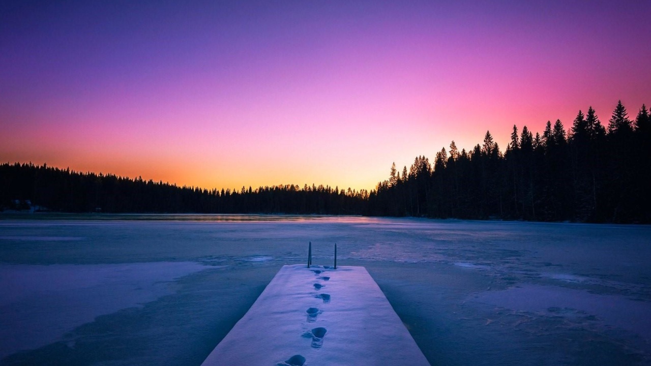 Das Winter Lake Wallpaper 1280x720