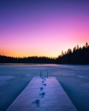 Winter Lake wallpaper 128x160