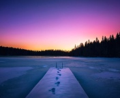 Das Winter Lake Wallpaper 176x144