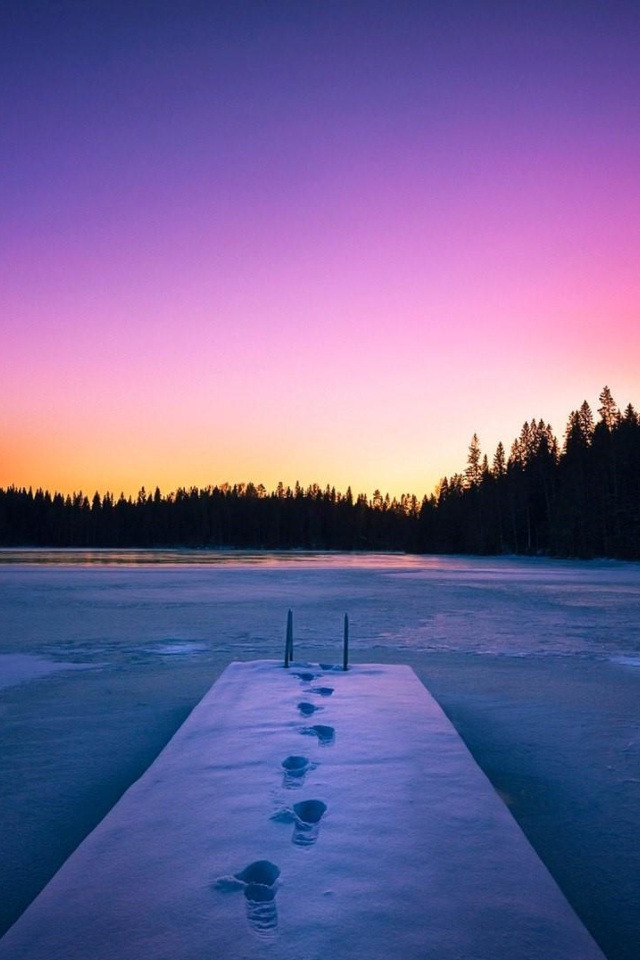 Sfondi Winter Lake 640x960