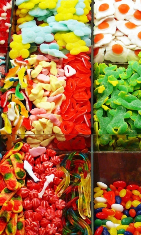 Jelly Sweets wallpaper 480x800