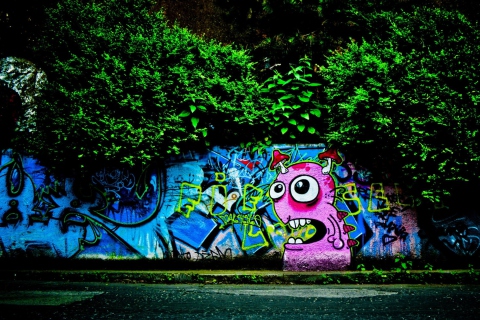 Sfondi Graffiti And Trees 480x320