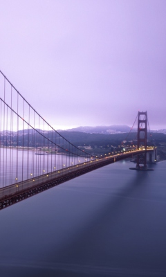 Fog Surround Golden Gate wallpaper 240x400