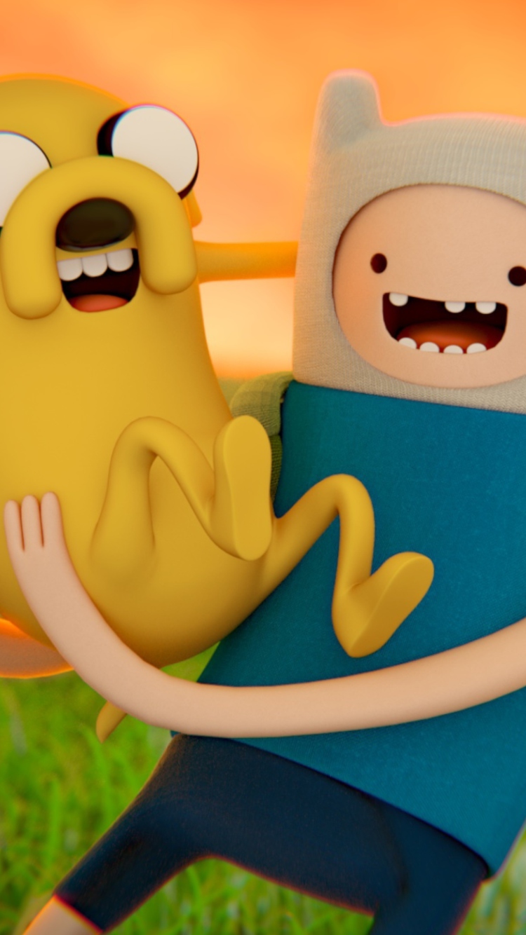 Screenshot №1 pro téma Adventure Time - Finn And Jake 750x1334