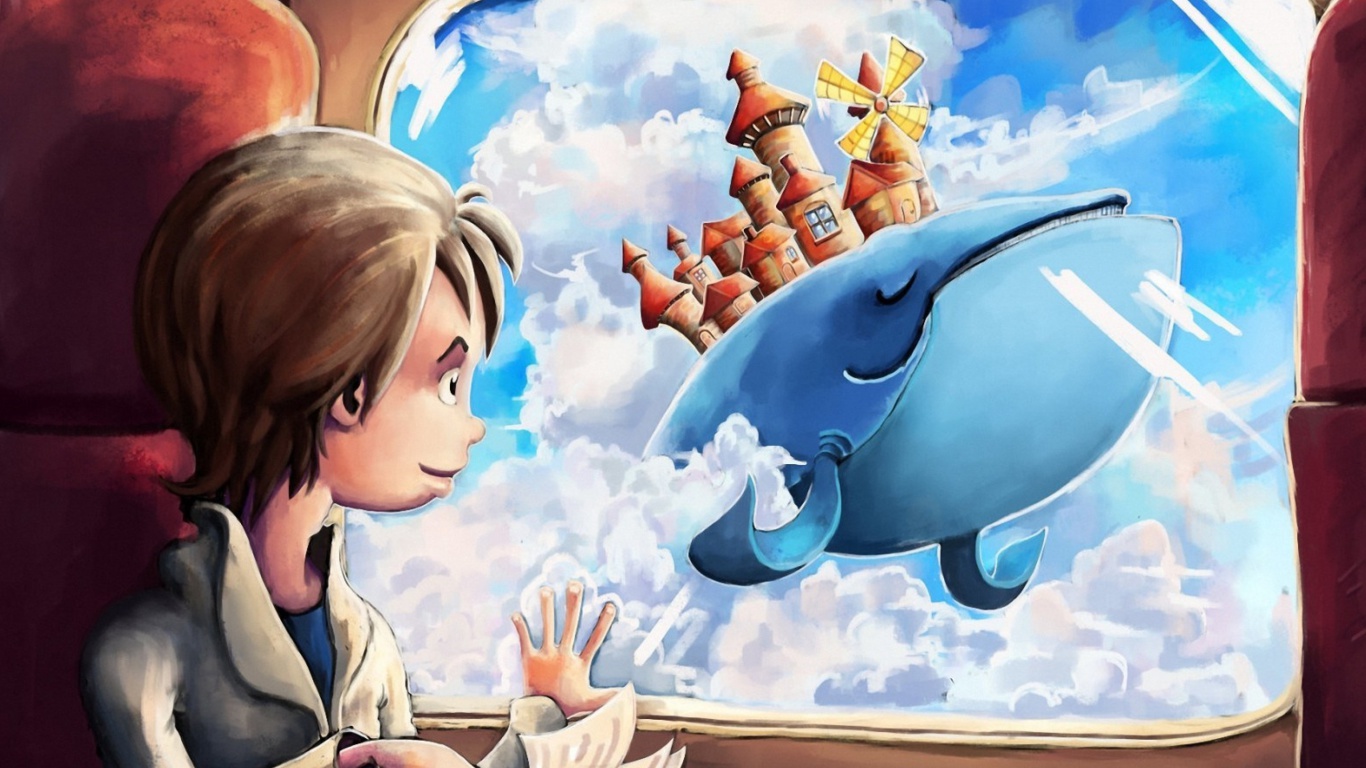 Fantasy Boy and Whale screenshot #1 1366x768