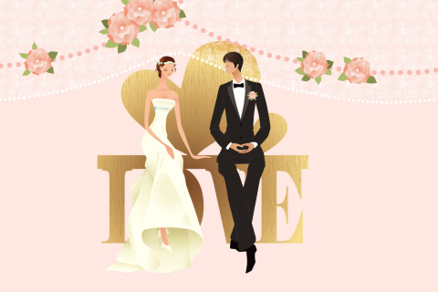 Screenshot №1 pro téma Romantic Couples Wedding Bride 480x320