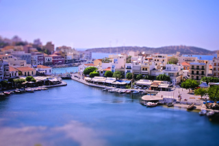 Kostenloses Tilt shift Photo Bay in Greece Wallpaper für Android, iPhone und iPad