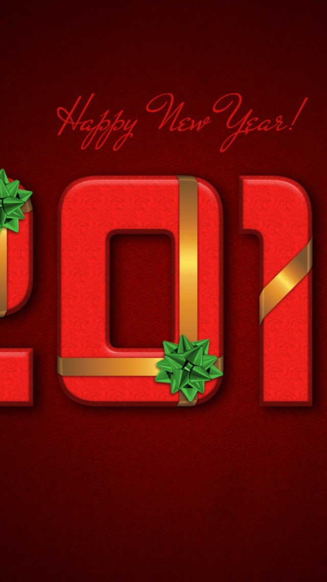 Screenshot №1 pro téma New Year 2015 Red Texture 640x1136