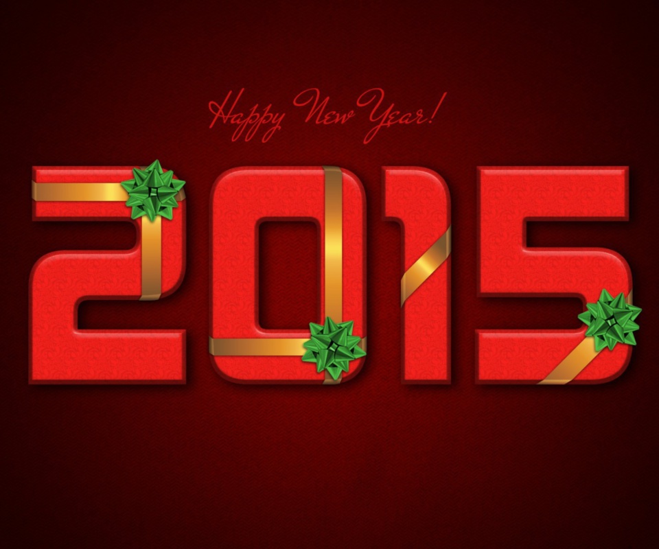 Das New Year 2015 Red Texture Wallpaper 960x800