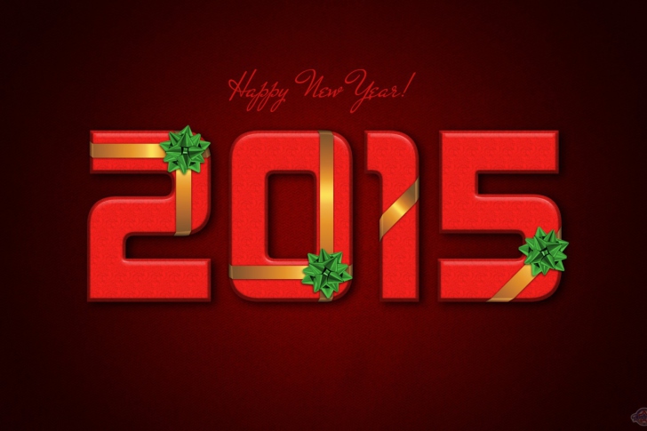 New Year 2015 Red Texture wallpaper