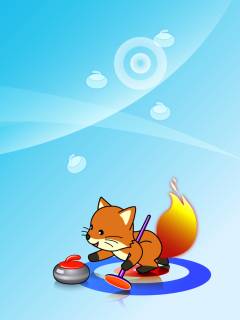 Fondo de pantalla Firefox Curling 240x320