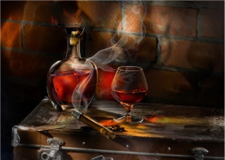 Whiskey and Cigar - Obrázkek zdarma pro 720x320