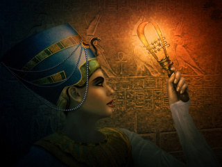 Das Nefertiti - Queens of Egypt Wallpaper 320x240