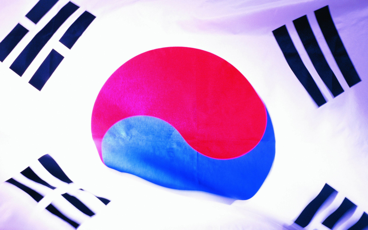 South Korea Flag wallpaper 1280x800