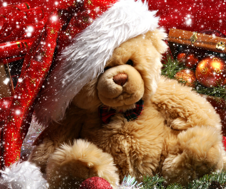 Sfondi Christmas Teddy Bear 960x800