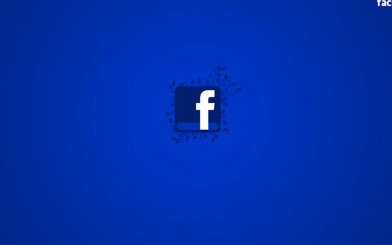 Das Facebook Logo Wallpaper 1280x800