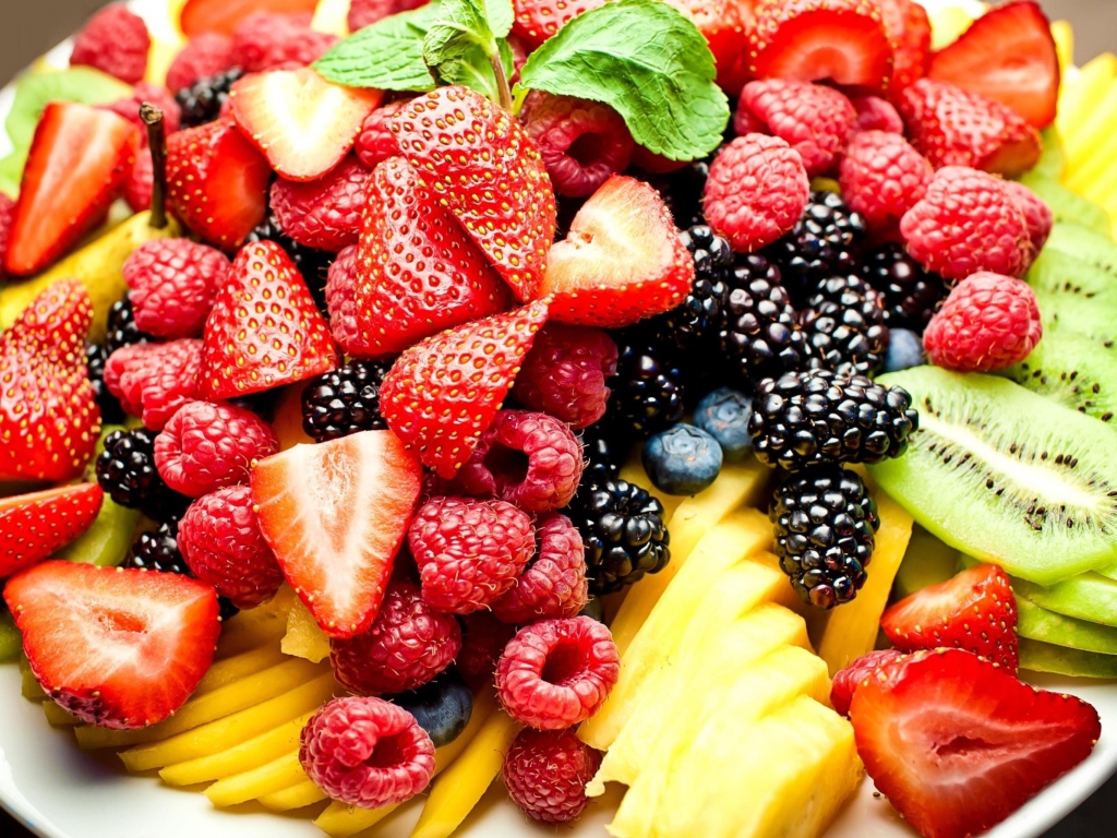 Fondo de pantalla Fruit Plate 1024x768