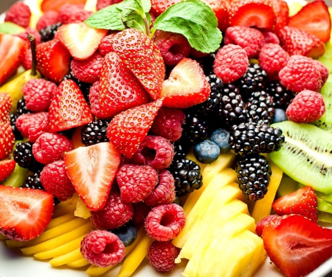 Fruit Plate wallpaper 480x400