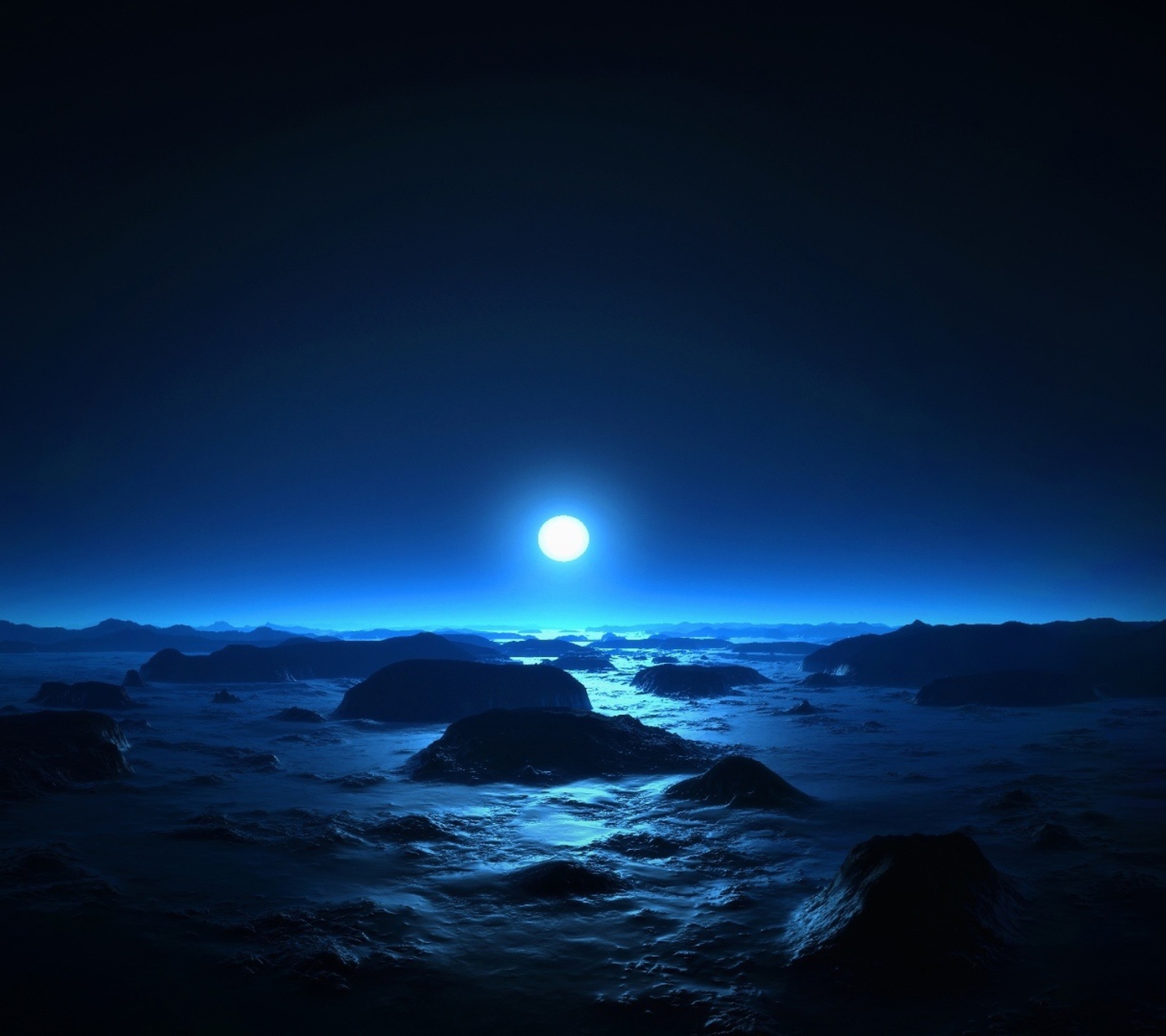 Sfondi Full Moon Night 1440x1280