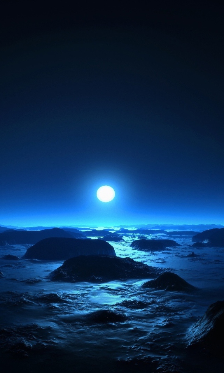 Das Full Moon Night Wallpaper 768x1280