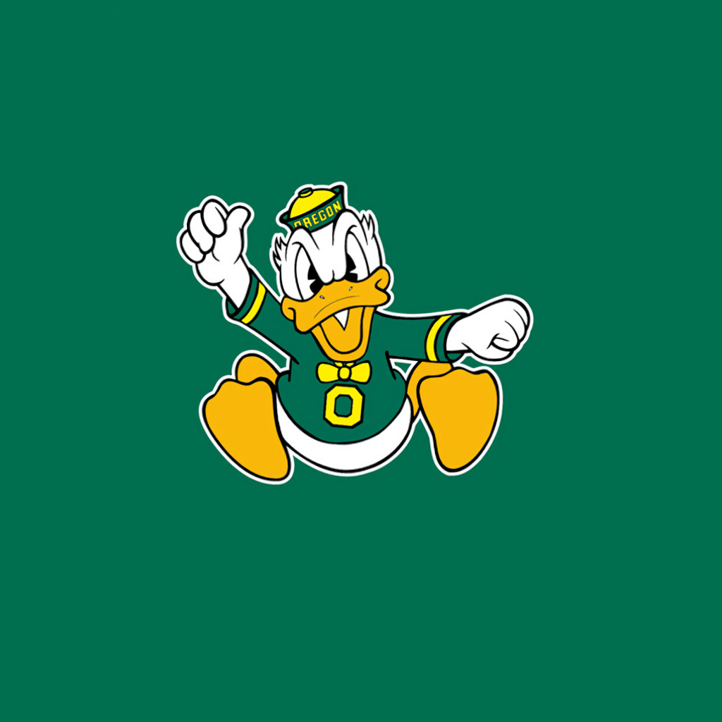 Das Oregon Ducks University Football Team Wallpaper 1024x1024