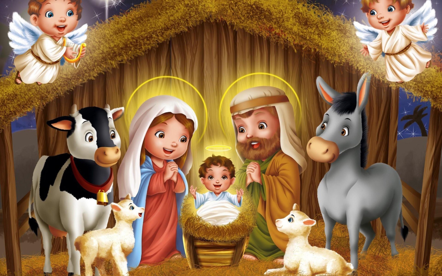 Обои Birth Of Jesus 1440x900