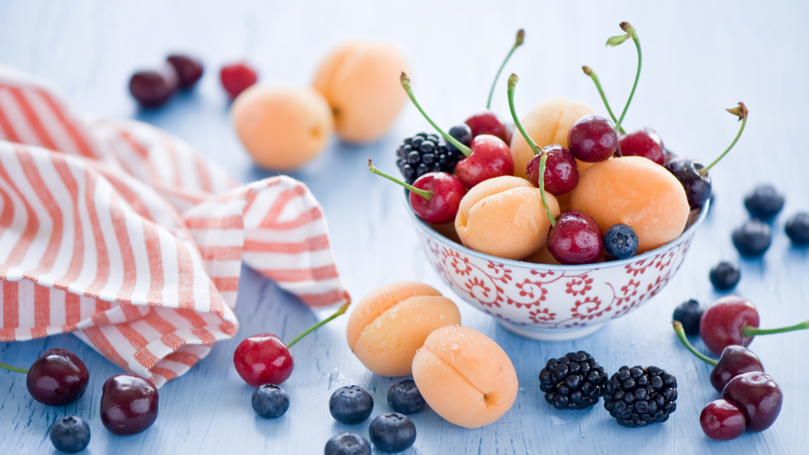 Das Plate Of Fruits And Berries Wallpaper 1600x900