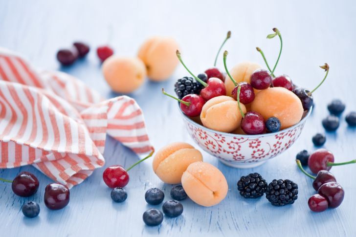 Plate Of Fruits And Berries wallpaper