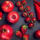 Red fruits and vegetables screenshot #1 128x128
