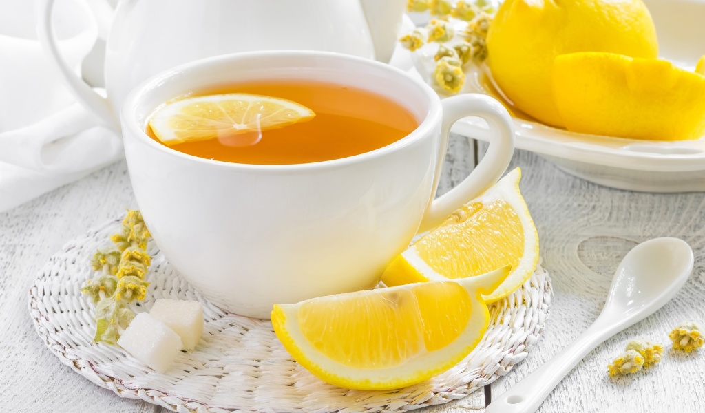 Das Tea with Citron Wallpaper 1024x600