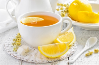 Tea with Citron Background for Android, iPhone and iPad