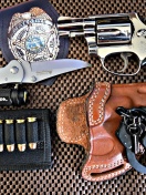 Fondo de pantalla Colt, handcuffs and knife 132x176