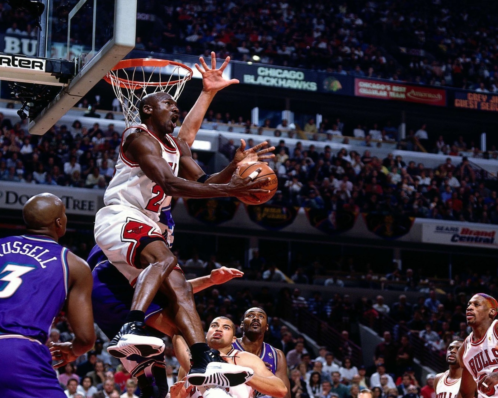 Обои Michael Jordan Goal 1600x1280