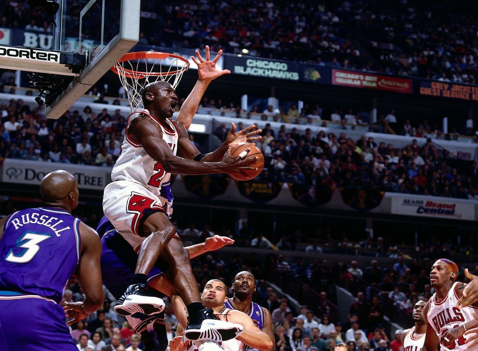 Fondo de pantalla Michael Jordan Goal 1920x1408