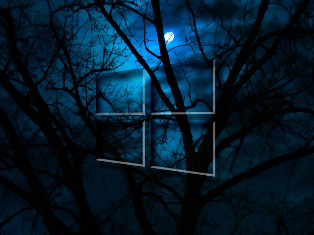Sfondi Windows 10 HD Moon Night 1024x768