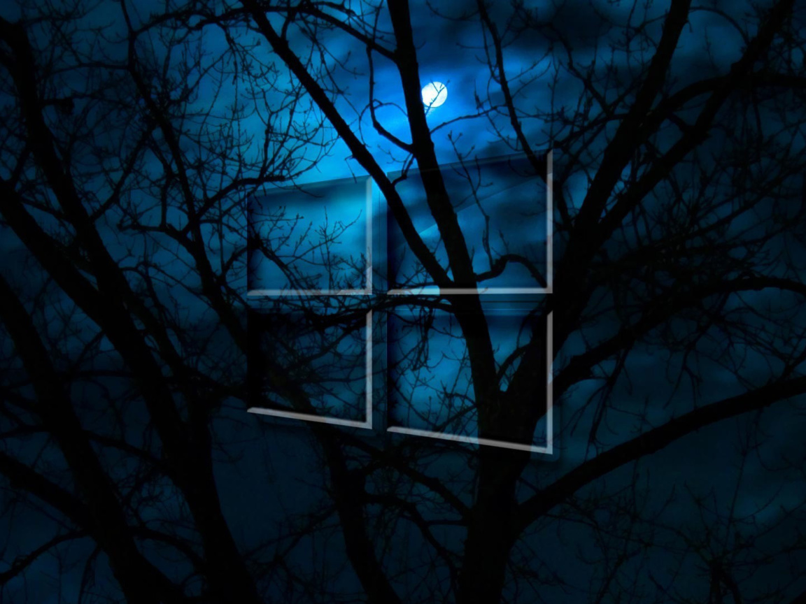 Windows 10 HD Moon Night wallpaper 1152x864
