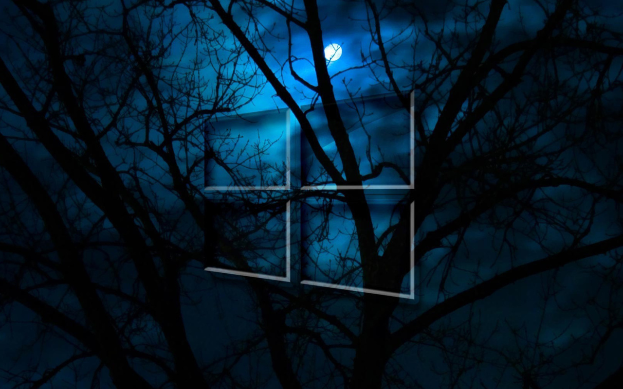 Windows 10 HD Moon Night screenshot #1 1280x800