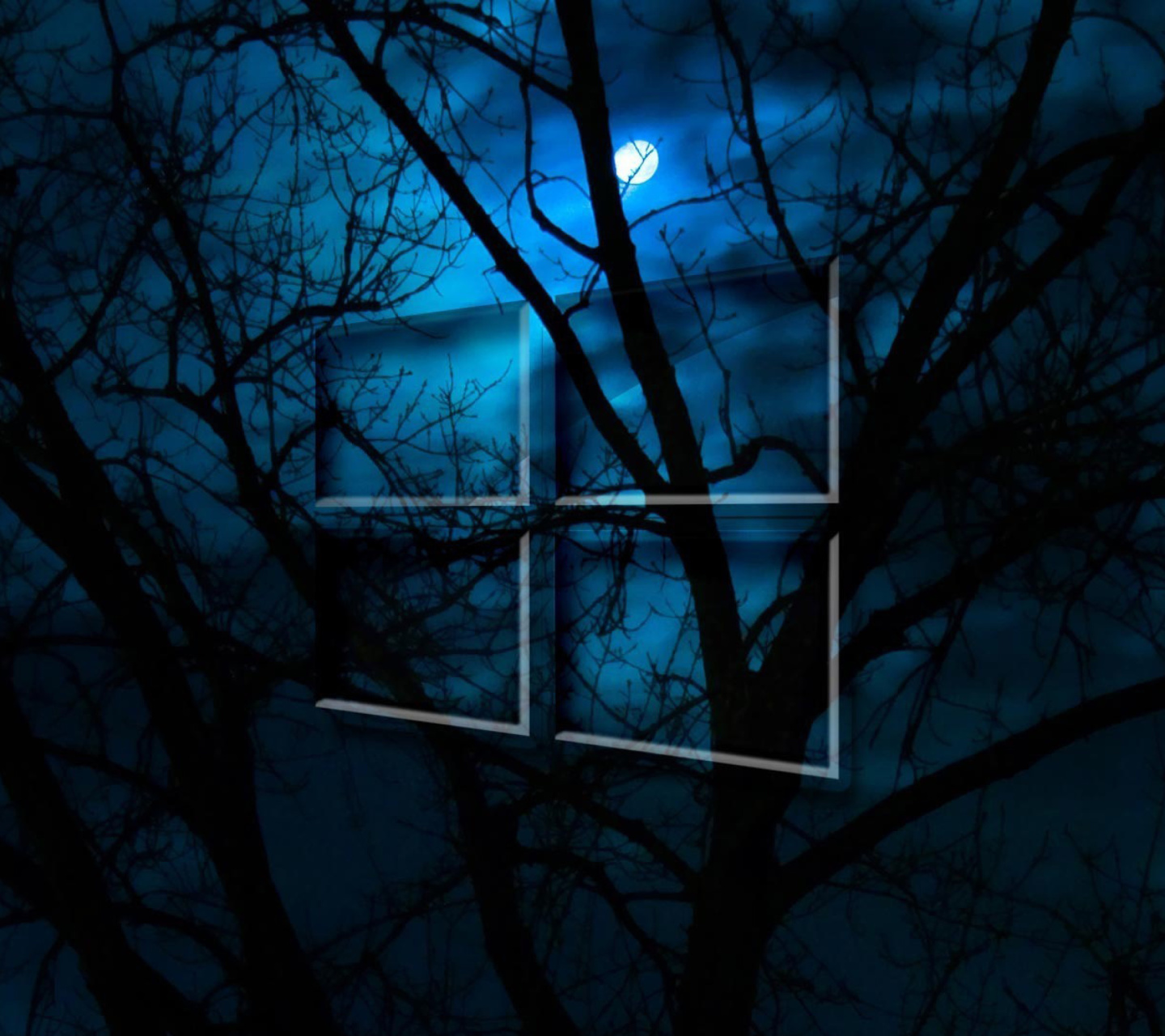 Обои Windows 10 HD Moon Night 1440x1280