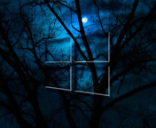 Windows 10 HD Moon Night wallpaper 176x144
