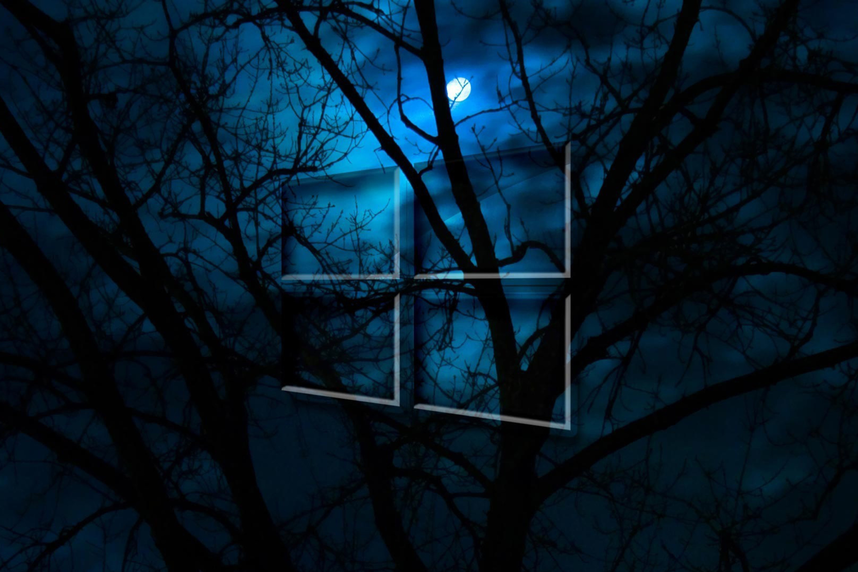 Windows 10 HD Moon Night Wallpaper for 2880x1920