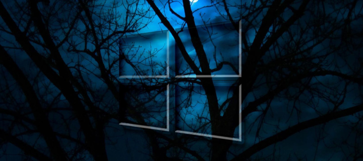 Das Windows 10 HD Moon Night Wallpaper 720x320